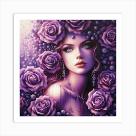 Purple Roses 7 Art Print