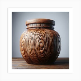 Wooden Jar Art Print