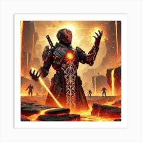 A Sci Fi Themed Scene Showcasing The Pyroclast Cla Art Print