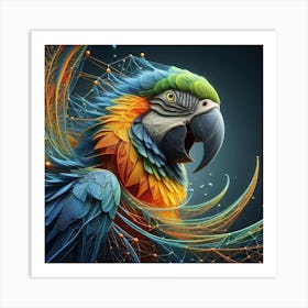 Abstract Parrot Art Print