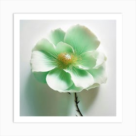 Green Flower Art Print