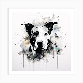 Pit Bull Canvas Print Art Print