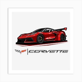 Corvette Gtr Red Art Print