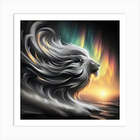 Lion At Sunset 2 Art Print