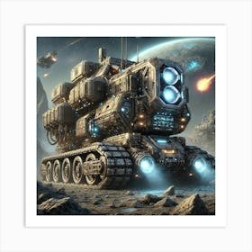 Asteroid Harvester Tank Art Print