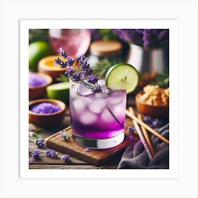 Lavender Drink Art Print