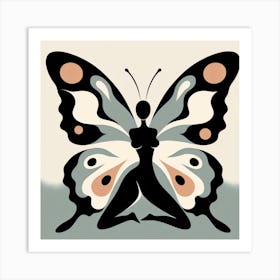 Butterfly Woman Abstract II Art Print