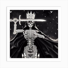 Queen Of Skeletons Art Print