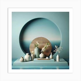 Vases On A Table Art Print