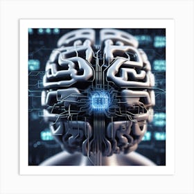 Digital Brain 7 Art Print