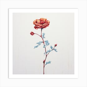 A Single Rose Art Print