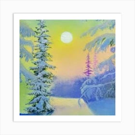 Winter Snowy Morning Art Print