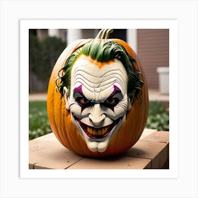 Joker Pumpkin Art Print