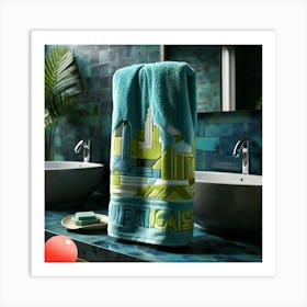 Towel design Urban oasis Art Print