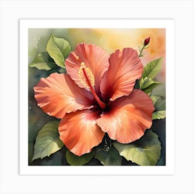 Hibiscus Flower Art Print