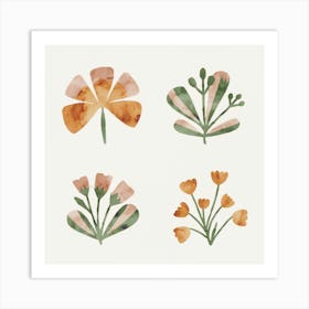 Watercolor Flowers 2 Art Print