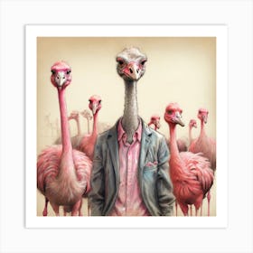 Flamingos 12 Art Print