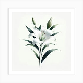 White Lily 3 Art Print