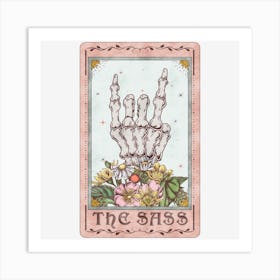 The Sass Skeleton Tarot Card Art Print