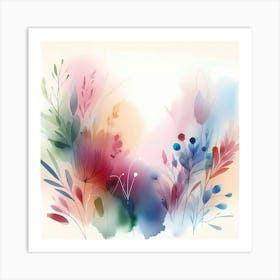 Watercolor Flowers 31 Art Print