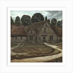 Large wooden house Art Print