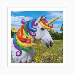 Rainbow Unicorn Art Print