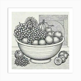 Fruit Bowl 1 Art Print