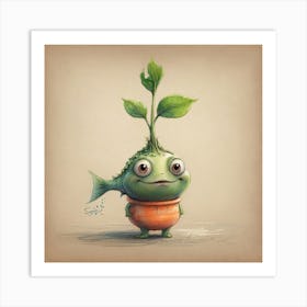 Fish In A Pot Art Print