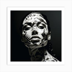 Geometric New Zealand Maori Woman 04+ Art Print