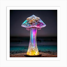 Quartz Mushroom Art Print