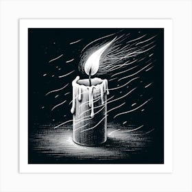 Candle In The Wind and Dark Dreamscape Art Print