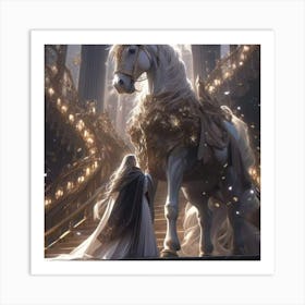 White Horse Art Print