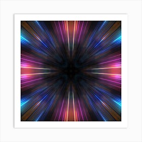 Abstract Light Burst Art Print