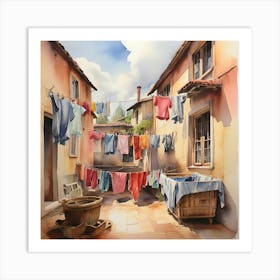 Laundry Line 1 Art Print