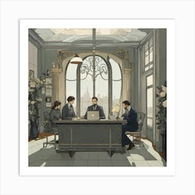 Office Scene Art Print