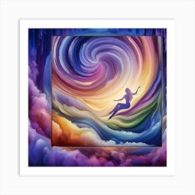 Mermaid In The Clouds Art Print