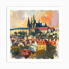 A Prague Castle In Prague Expressive Strokes Ill 1720028675 1 Art Print