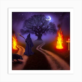 At The Crossroads Of Your Own Shadows Art Print