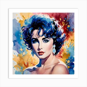 Hollywood Legend Elisabeth Taylor Art Print