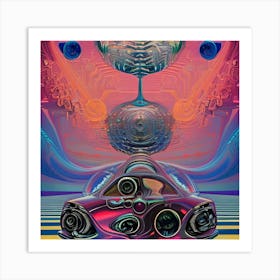 Car Psychedelic Art Print