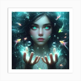 Underwater Girl 1 Art Print