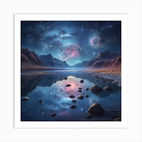 Night In The Mountains Art Print