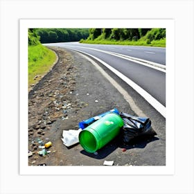 Trash On The Road 5 Art Print