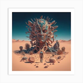 Man In The Desert 176 Art Print