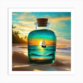 Ship In A Bottle 8 Art Print