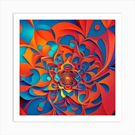 Abstract Flower Art Print