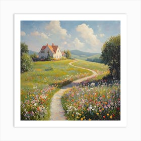 Path Through The Meadow Art Print