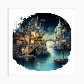 Fairytale City Art Print