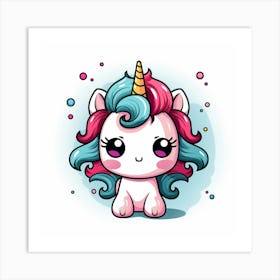 Cute Unicorn 730 Art Print