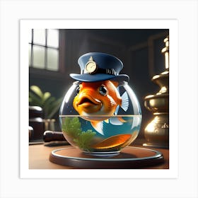 Goldfish In A Bowl 14 Art Print